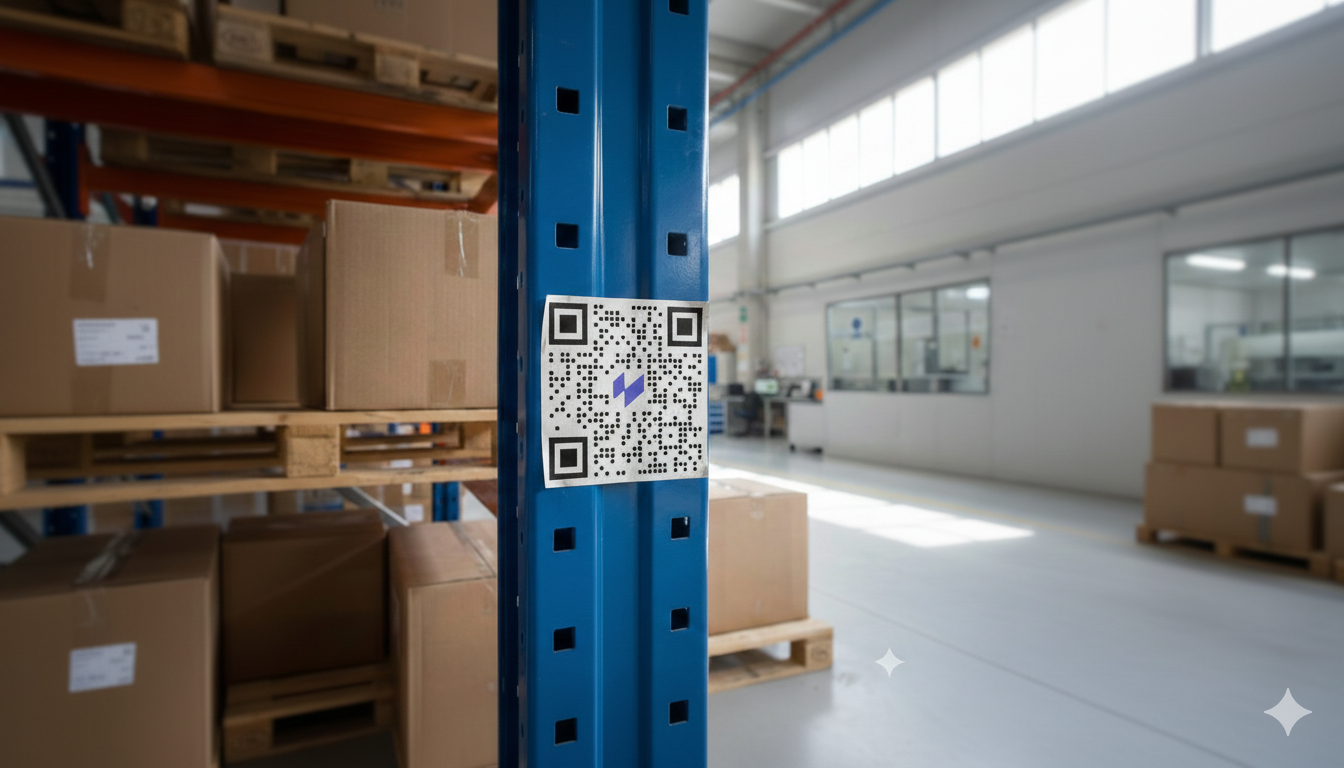 QR code quick-action menu for a location